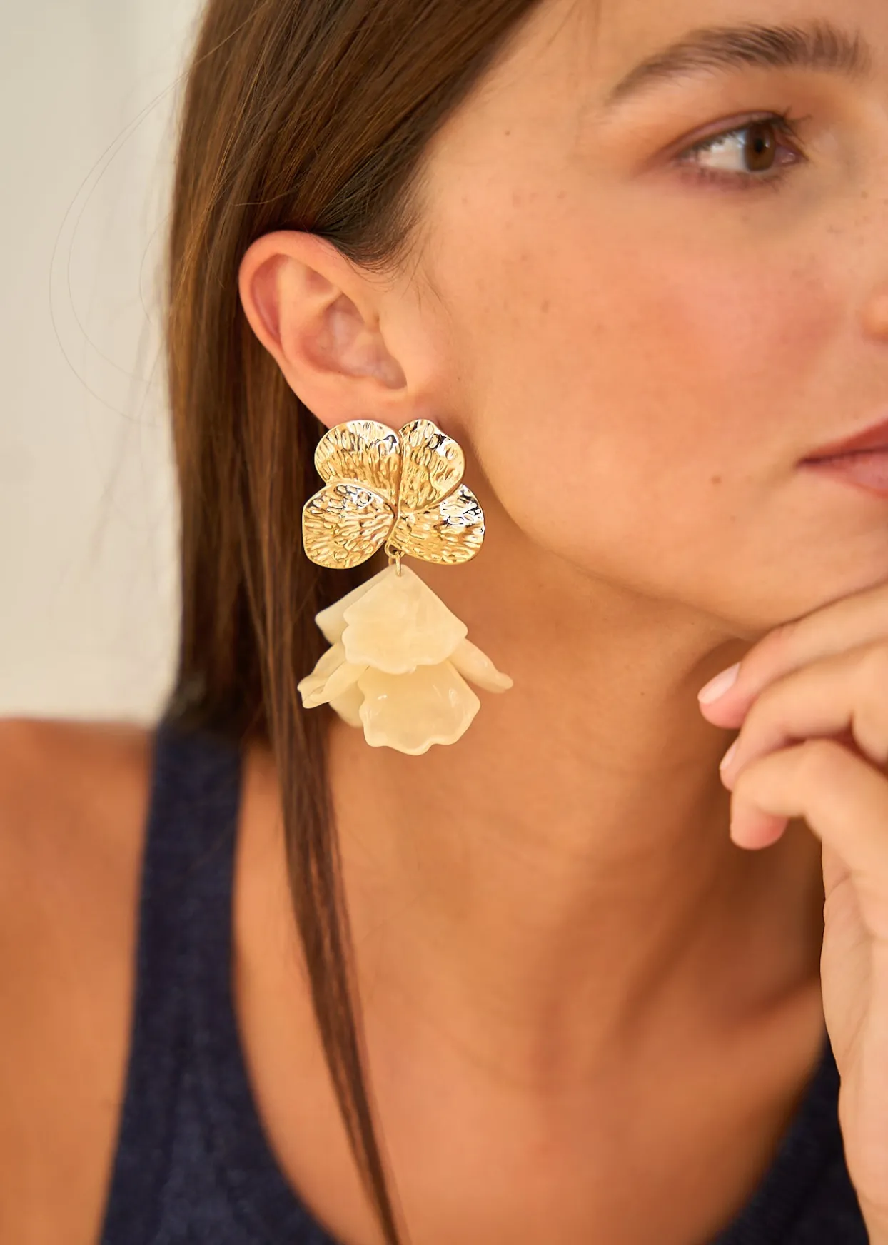 New Motus Boutique Boucles d'oreilles Violette Blanc-Bouclesd'oreillesViolette