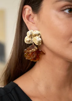 Discount Motus Boutique Boucles d'oreilles Violette Marron-Bouclesd'oreillesViolette