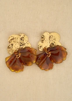 Discount Motus Boutique Boucles d'oreilles Violette Marron-Bouclesd'oreillesViolette