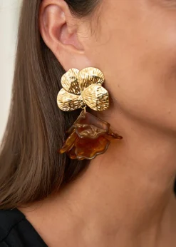 Discount Motus Boutique Boucles d'oreilles Violette Marron-Bouclesd'oreillesViolette