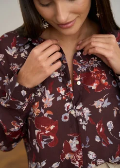 Cheap Motus Boutique Chemise Denise FleuriBordeaux-ChemiseDenise
