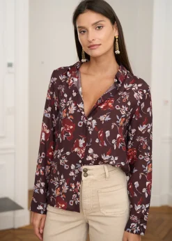 Cheap Motus Boutique Chemise Denise FleuriBordeaux-ChemiseDenise