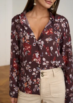 Cheap Motus Boutique Chemise Denise FleuriBordeaux-ChemiseDenise