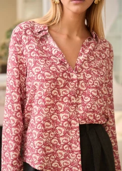 Fashion Motus Boutique Chemise Isaline ImpriméBordeaux-ChemiseIsaline