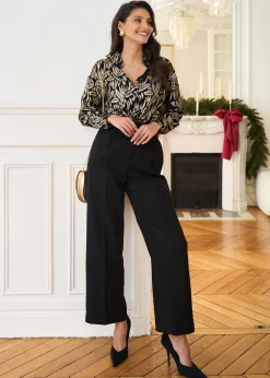 Shop Motus Boutique Chemise Katia ImpriméDoréFondNoir-ChemiseKatia
