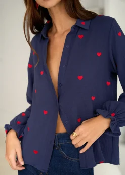 Sale Motus Boutique Chemise Maurine Marine-ChemiseMaurine