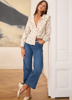 Outlet Motus Boutique Chemise Sam FleuriFondBeige-ChemiseSam