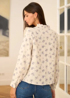 Outlet Motus Boutique Chemise Sam FleuriFondBeige-ChemiseSam