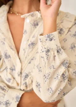 Outlet Motus Boutique Chemise Sam FleuriFondBeige-ChemiseSam
