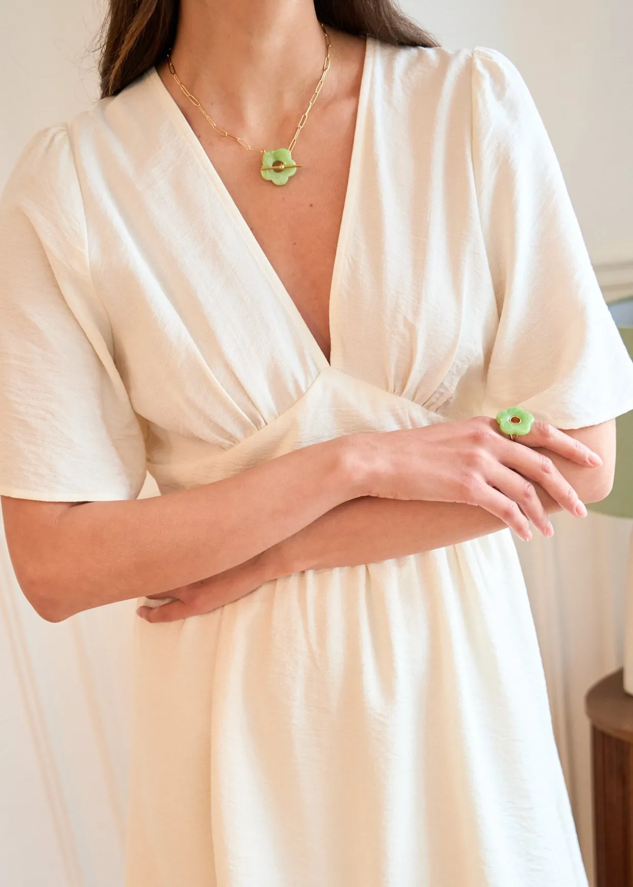 Fashion Motus Boutique Collier Cassandre DoréVert-CollierCassandre