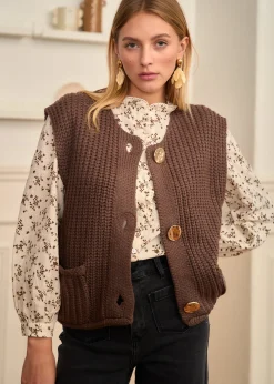 Hot Motus Boutique Gilet Ambre Marron-GiletAmbre