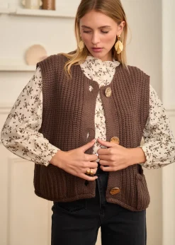 Hot Motus Boutique Gilet Ambre Marron-GiletAmbre