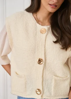 New Motus Boutique Gilet Artus Beige-GiletArtus