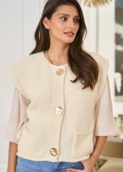 New Motus Boutique Gilet Artus Beige-GiletArtus