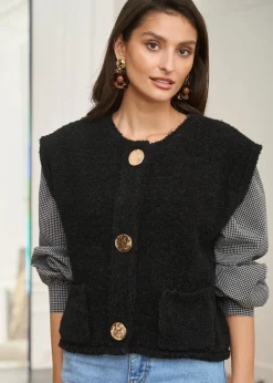 Cheap Motus Boutique Gilet Artus Noir-GiletArtus