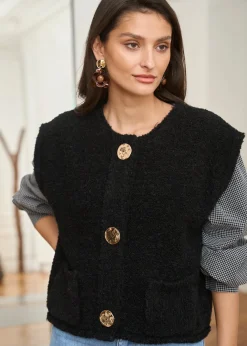 Cheap Motus Boutique Gilet Artus Noir-GiletArtus