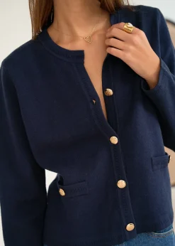 Fashion Motus Boutique Gilet Audrey Marine-GiletAudrey