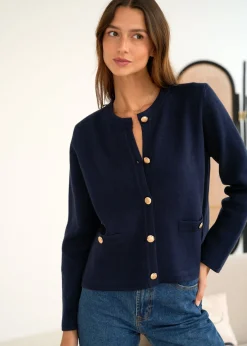 Fashion Motus Boutique Gilet Audrey Marine-GiletAudrey