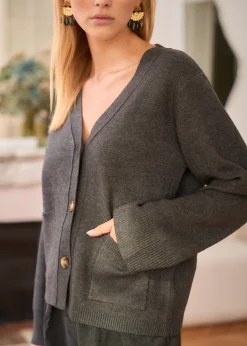 Best Sale Motus Boutique Gilet Céleste Gris-GiletCéleste