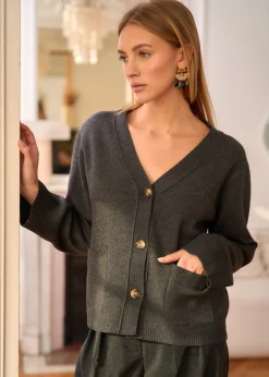 Best Sale Motus Boutique Gilet Céleste Gris-GiletCéleste
