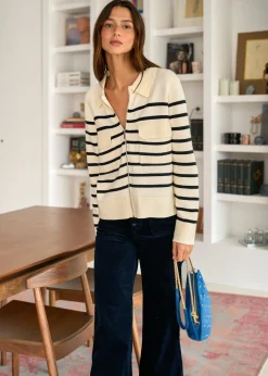 Cheap Motus Boutique Gilet Gaetane RayéEcruNoir-GiletGaetane