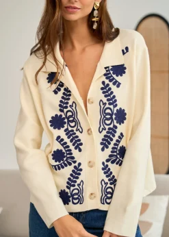 Best Motus Boutique Gilet Livia BeigeMarine-GiletLivia