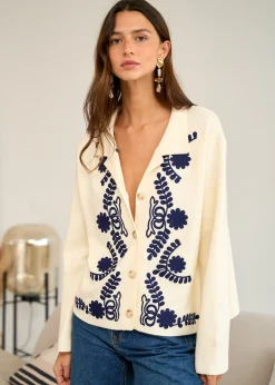 Best Motus Boutique Gilet Livia BeigeMarine-GiletLivia