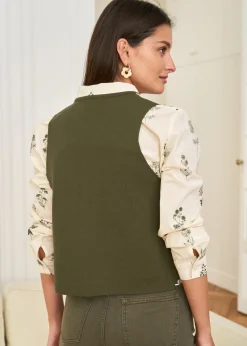 Shop Motus Boutique Gilet Léo Kaki-GiletLéo