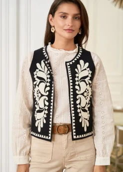 Outlet Motus Boutique Gilet Léo Noir-GiletLéo