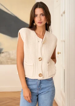 Best Sale Motus Boutique Gilet Lola Ecru-GiletLola