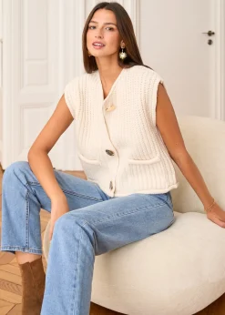 Best Sale Motus Boutique Gilet Lola Ecru-GiletLola
