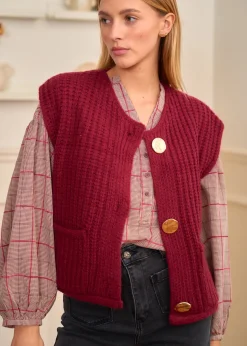Flash Sale Motus Boutique Gilet Lola Bordeaux-GiletLola