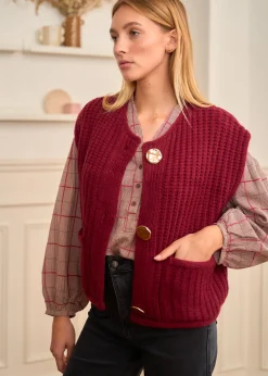Flash Sale Motus Boutique Gilet Lola Bordeaux-GiletLola