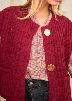 Flash Sale Motus Boutique Gilet Lola Bordeaux-GiletLola
