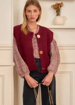 Flash Sale Motus Boutique Gilet Lola Bordeaux-GiletLola