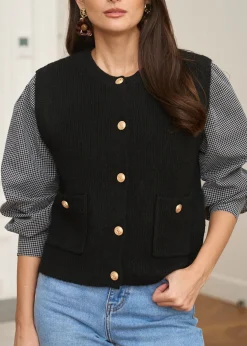 Outlet Motus Boutique Gilet Léon Noir-GiletLéon