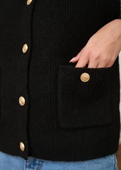 Outlet Motus Boutique Gilet Léon Noir-GiletLéon