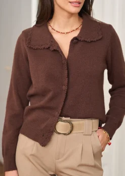 Clearance Motus Boutique Gilet Mia Marron-GiletMia