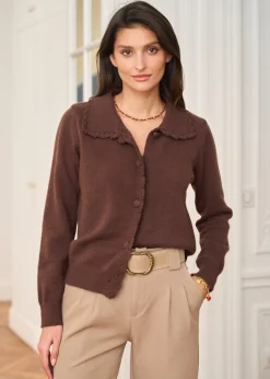 Clearance Motus Boutique Gilet Mia Marron-GiletMia