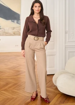 Clearance Motus Boutique Gilet Mia Marron-GiletMia