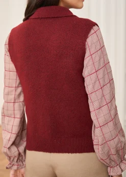 Shop Motus Boutique Gilet Olga Bordeaux-GiletOlga