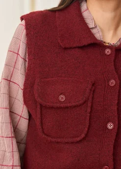 Shop Motus Boutique Gilet Olga Bordeaux-GiletOlga