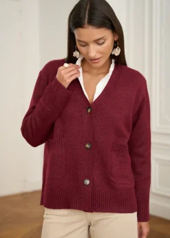 Online Motus Boutique Gilet Vera Bordeaux-GiletVera