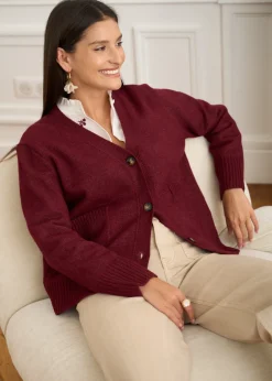 Online Motus Boutique Gilet Vera Bordeaux-GiletVera