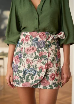 Discount Motus Boutique Jupe Lio FleuriFondBeige-JupeLio