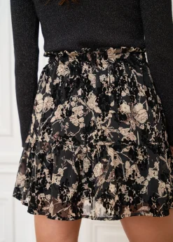 Best Motus Boutique Jupe Lou FleuriFondNoir-JupeLou