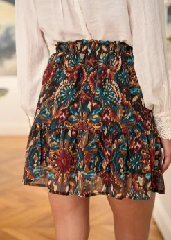 Store Motus Boutique Jupe Lou MotifCamelVertNoir-JupeLou