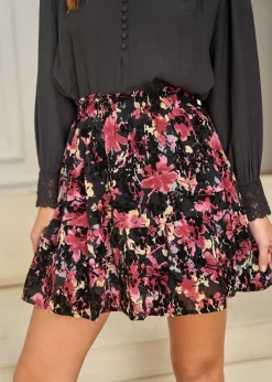 Store Motus Boutique Jupe Lou MotifNoirRose-JupeLou