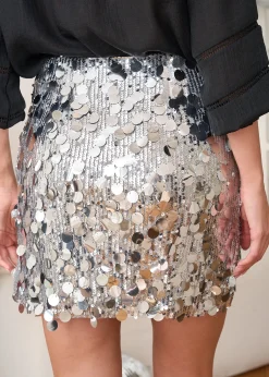 Outlet Motus Boutique Jupe Pauline Argent-JupePauline