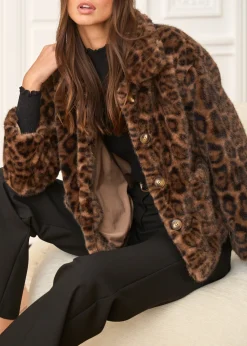 Clearance Motus Boutique Manteau Camille LéopardMarron-ManteauCamille